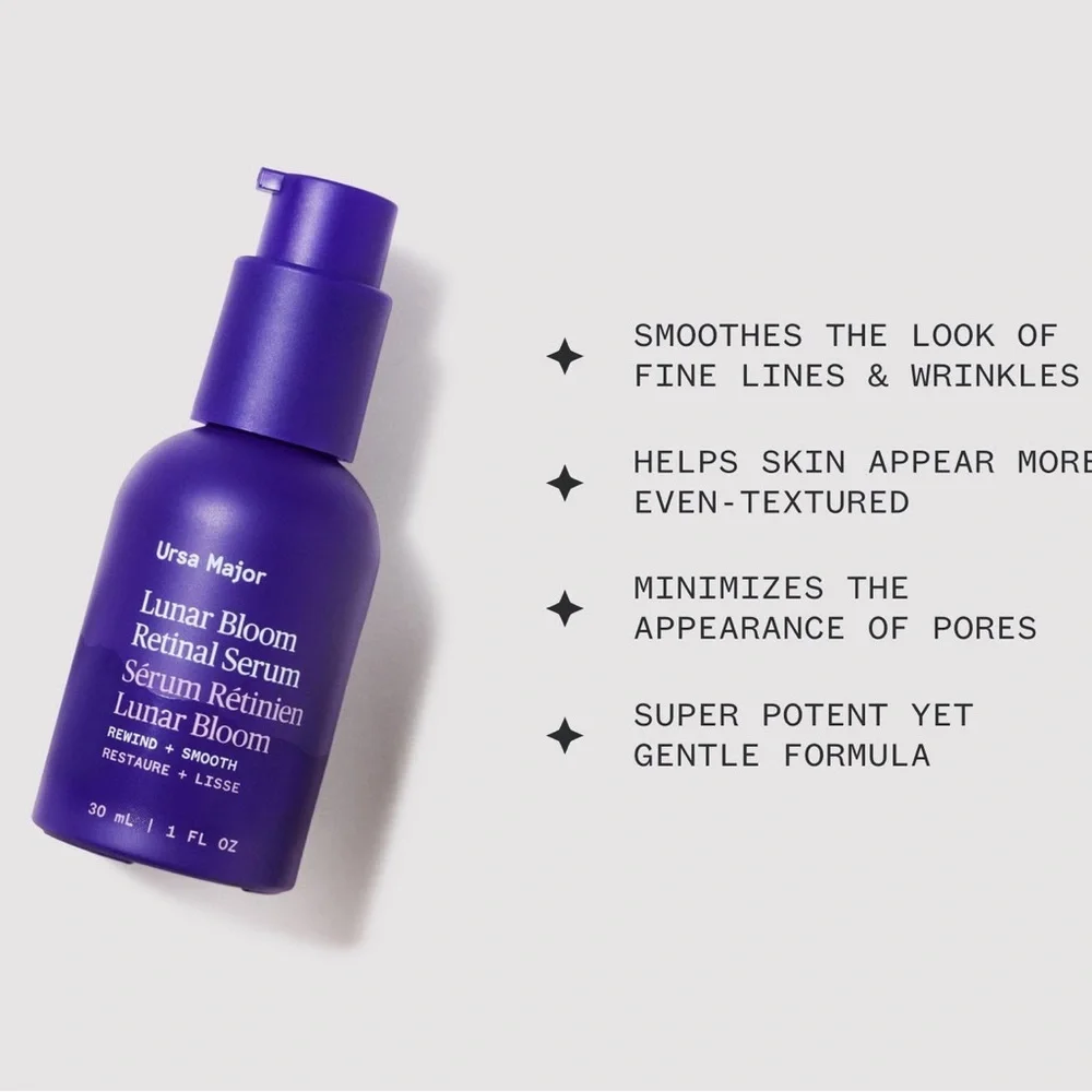 Ursa‎ Major Lunar Bloom Retinal Serum 1oz NIB | Clean Vegan Night Skincare